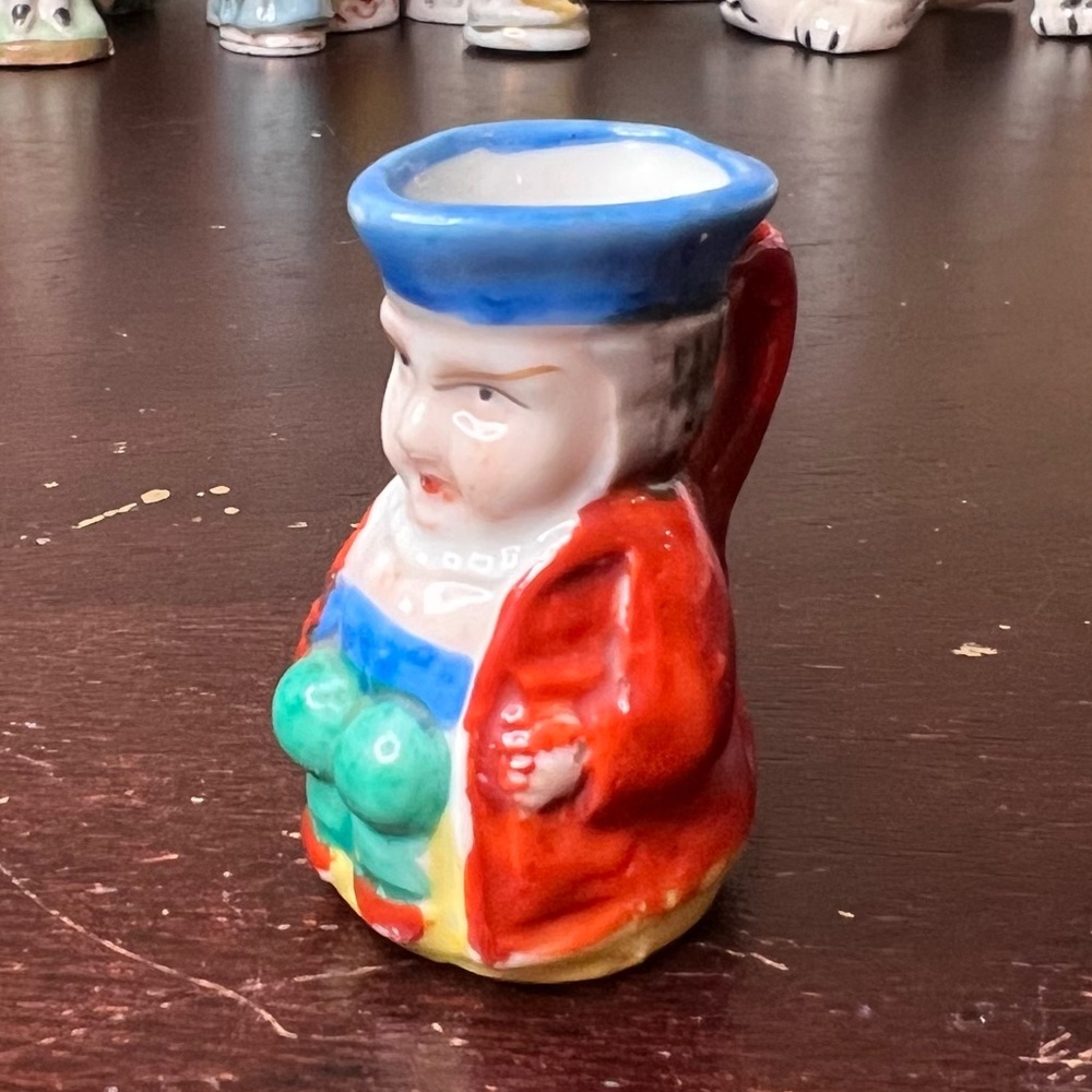 Vintage Mini Toby Cup Mug Creamer Pitcher, Beer Stein, Made in Occupied Japan